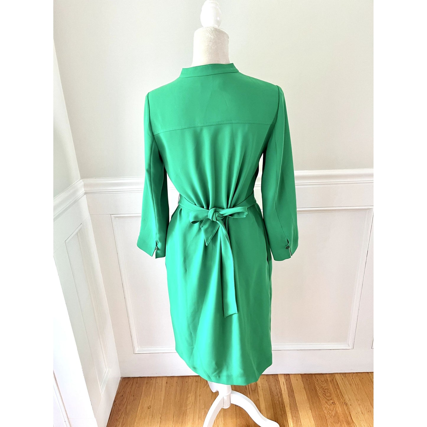 Hobbs London Clara Belted Shirt Dress Green 4