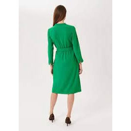 Hobbs London Clara Belted Shirt Dress Green 4